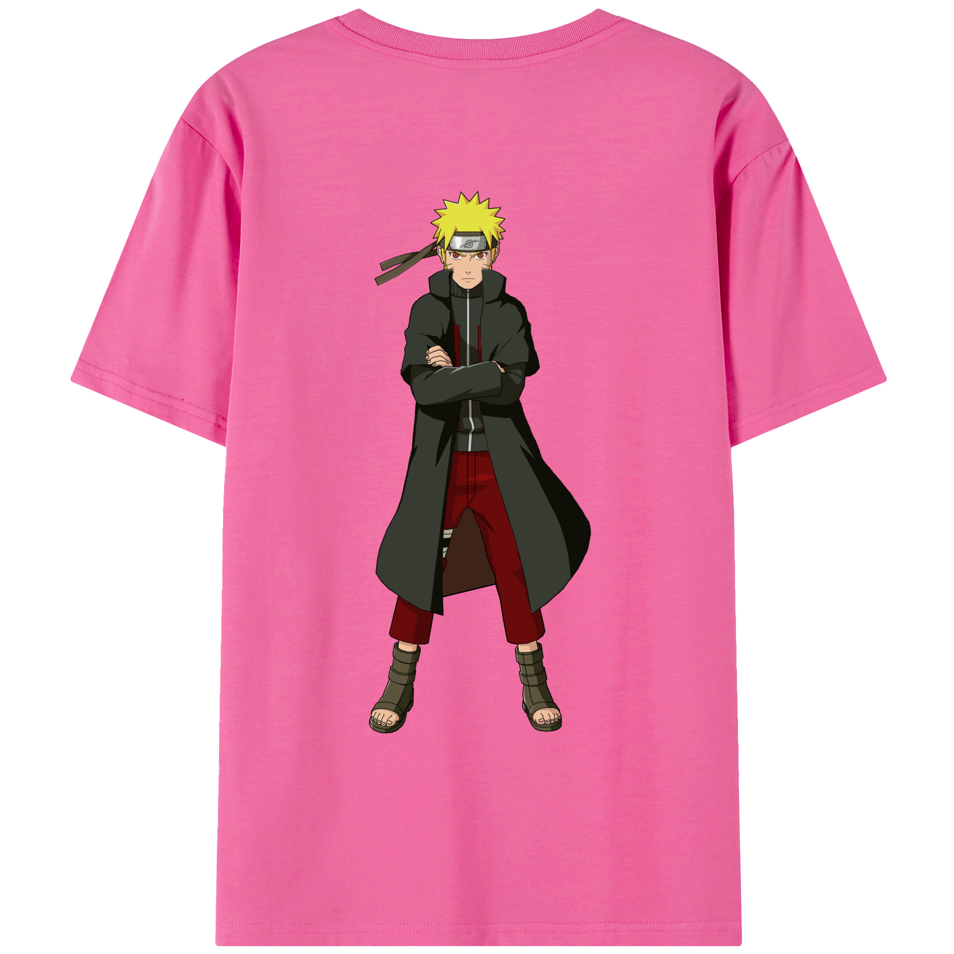 （画像用） NARUTO -ナルト- うずまき ナルト Uzumaki Naruto レディース半袖Tシャツ(バックプリント)